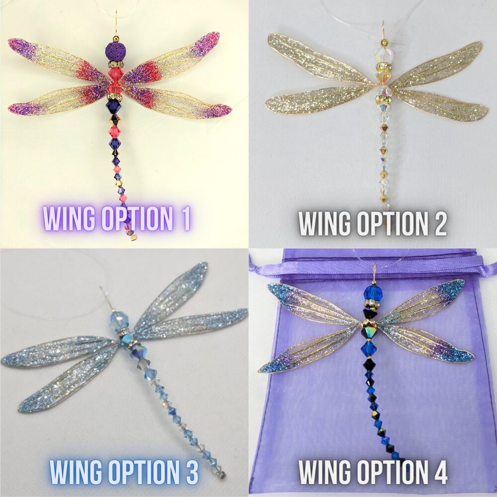 Whimsical Winged Dragonfly Order Form New Artisan Made Suncatcher Pendant Gift